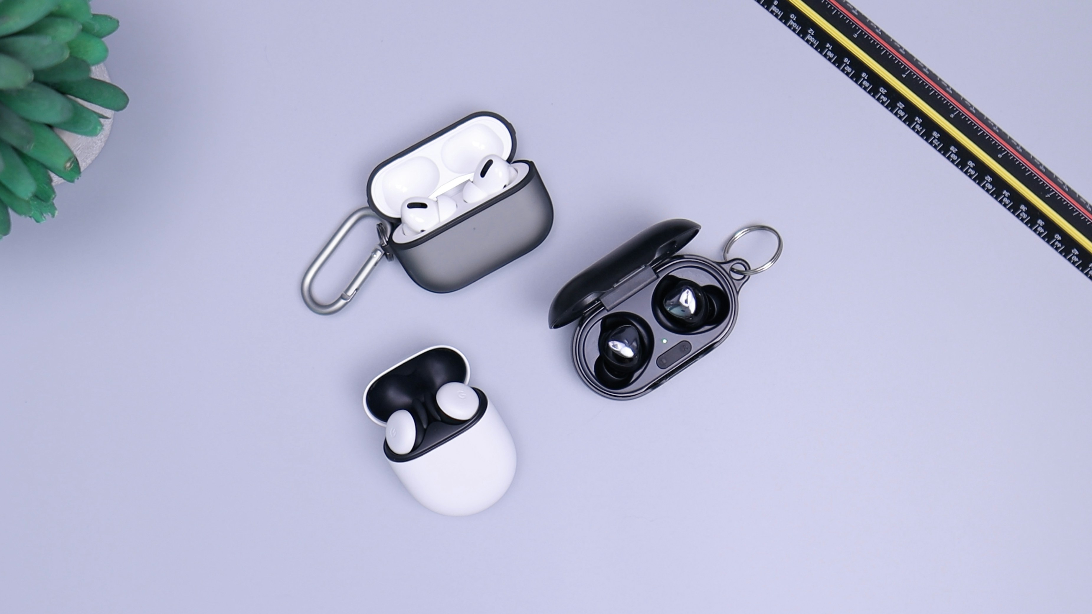 Wireless ANC earbuds and charging case