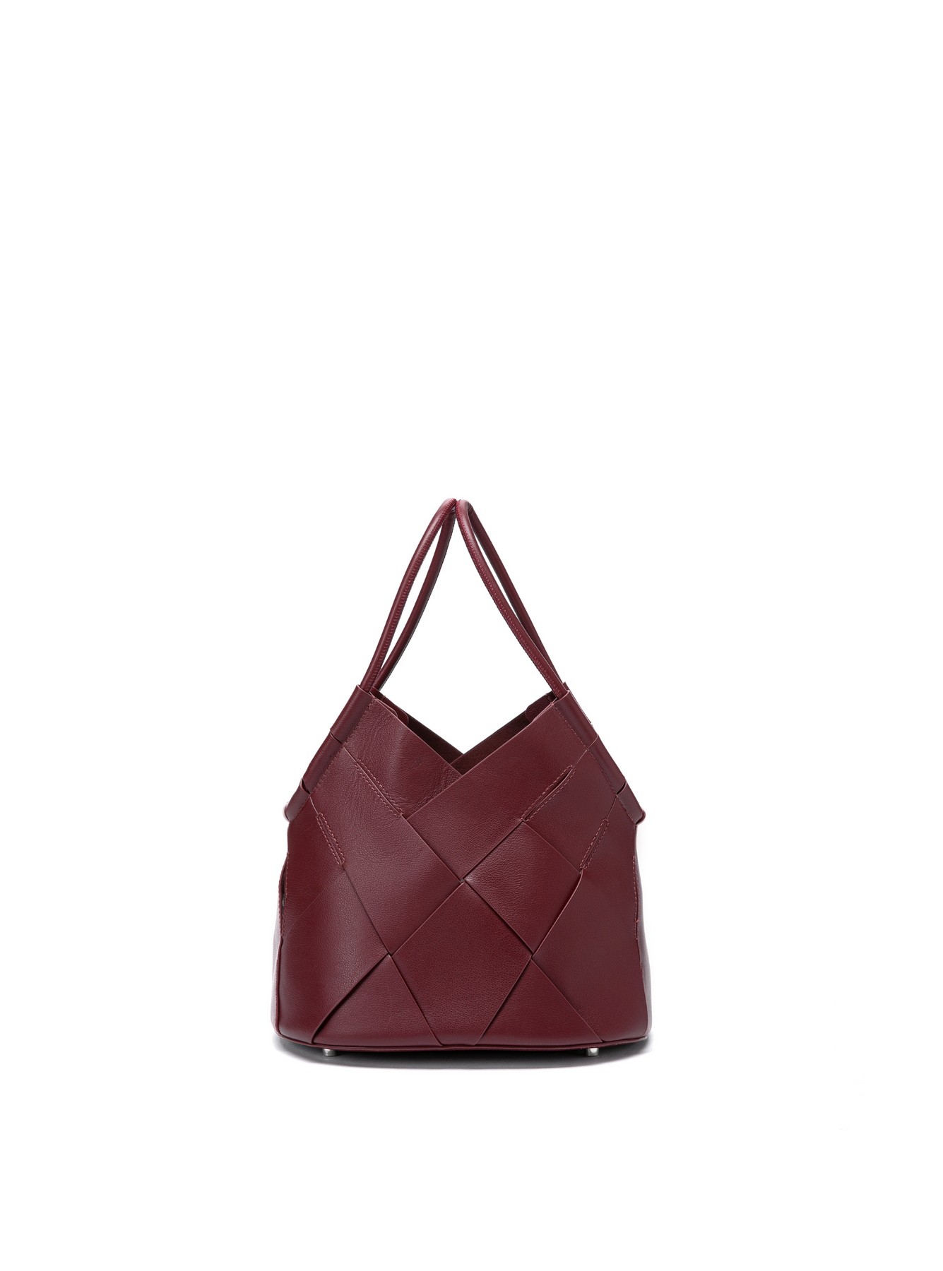 Burgundy Aetherwit tote bag from Bob Oré's Blue Collection shown against a white background