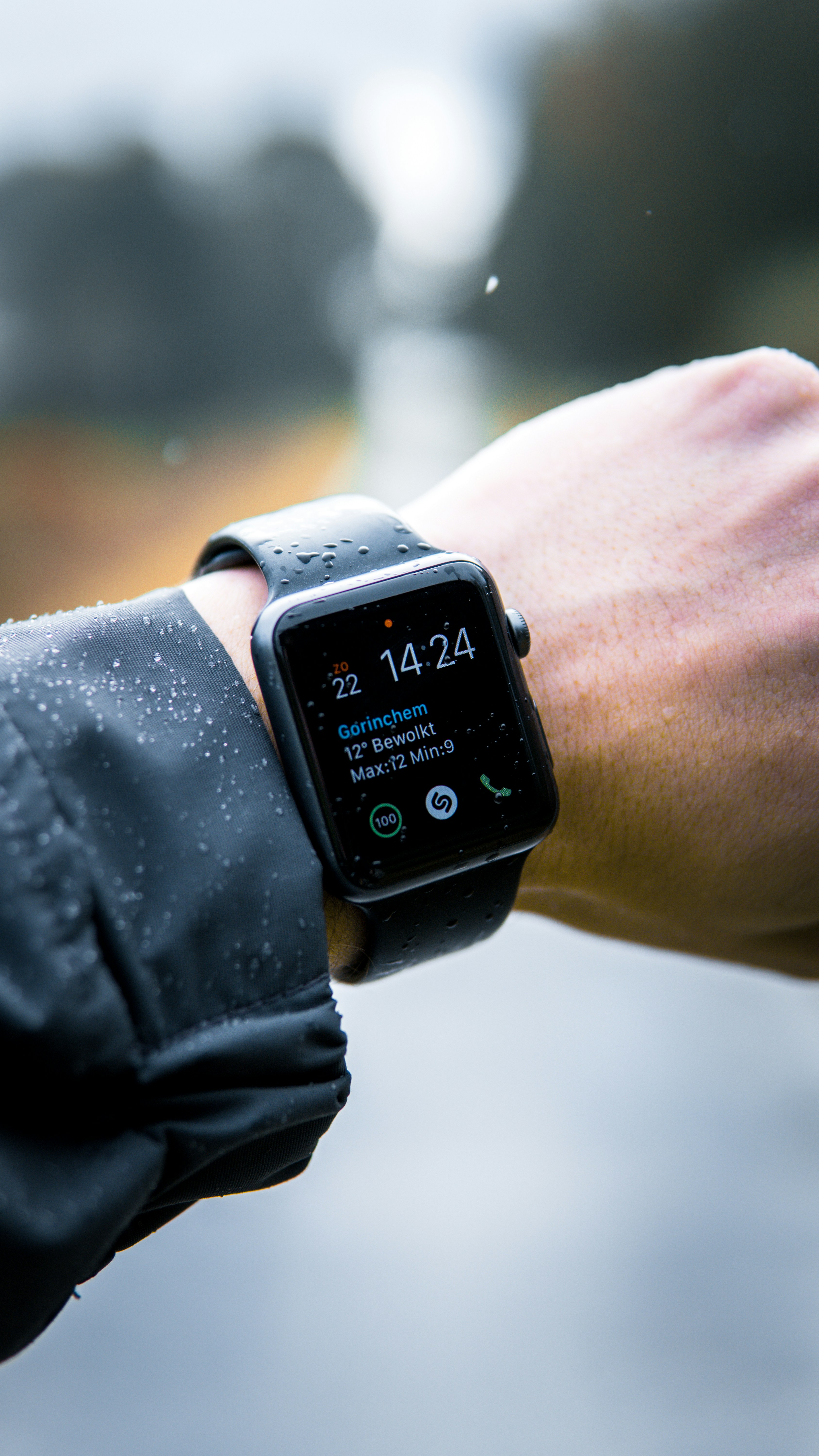 Fitness smartwatch on a wrist