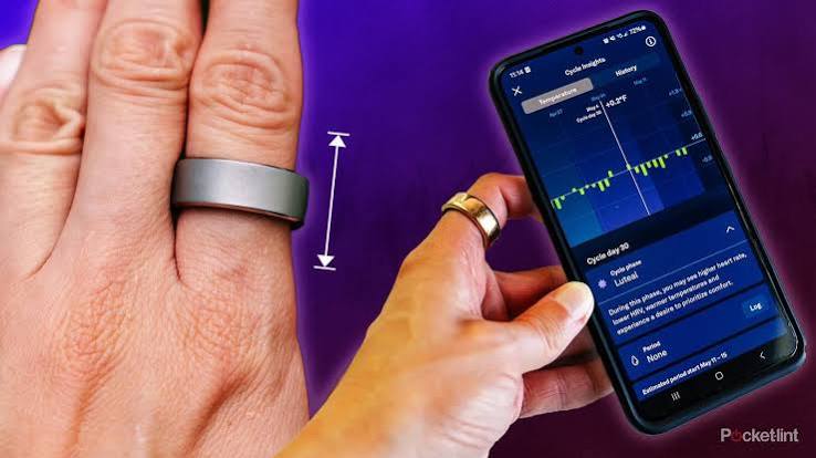Smart ring and smartwatch side by side